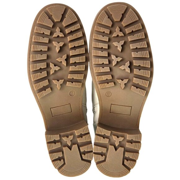 Bull Boxer Off-White Lace-Up Ankle Boots With Chunky Heel & Side Zip Womens 9 NW - Picture 7 of 8